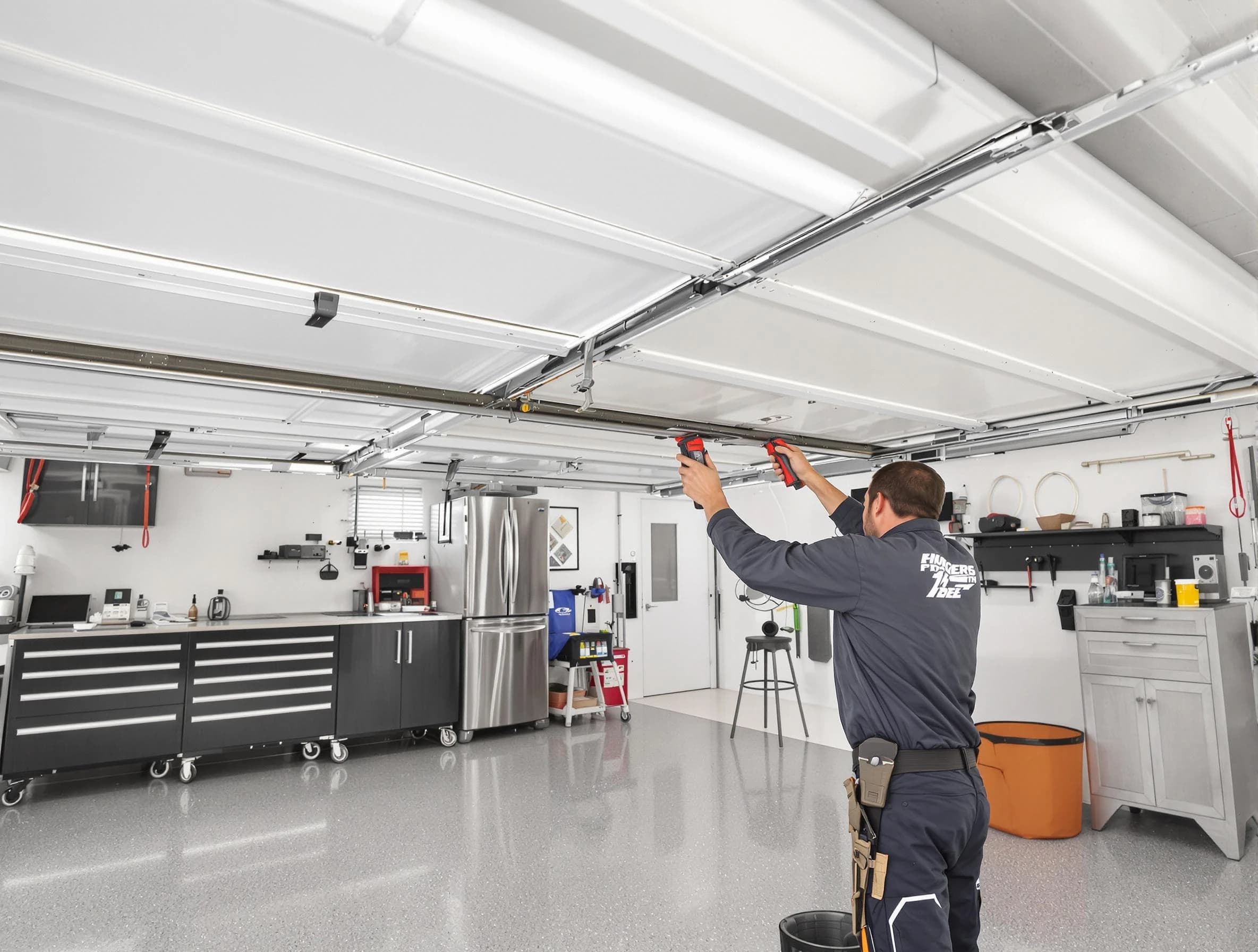 Overhead garage door repair service by Stoughton Garage Door Repair in Stoughton