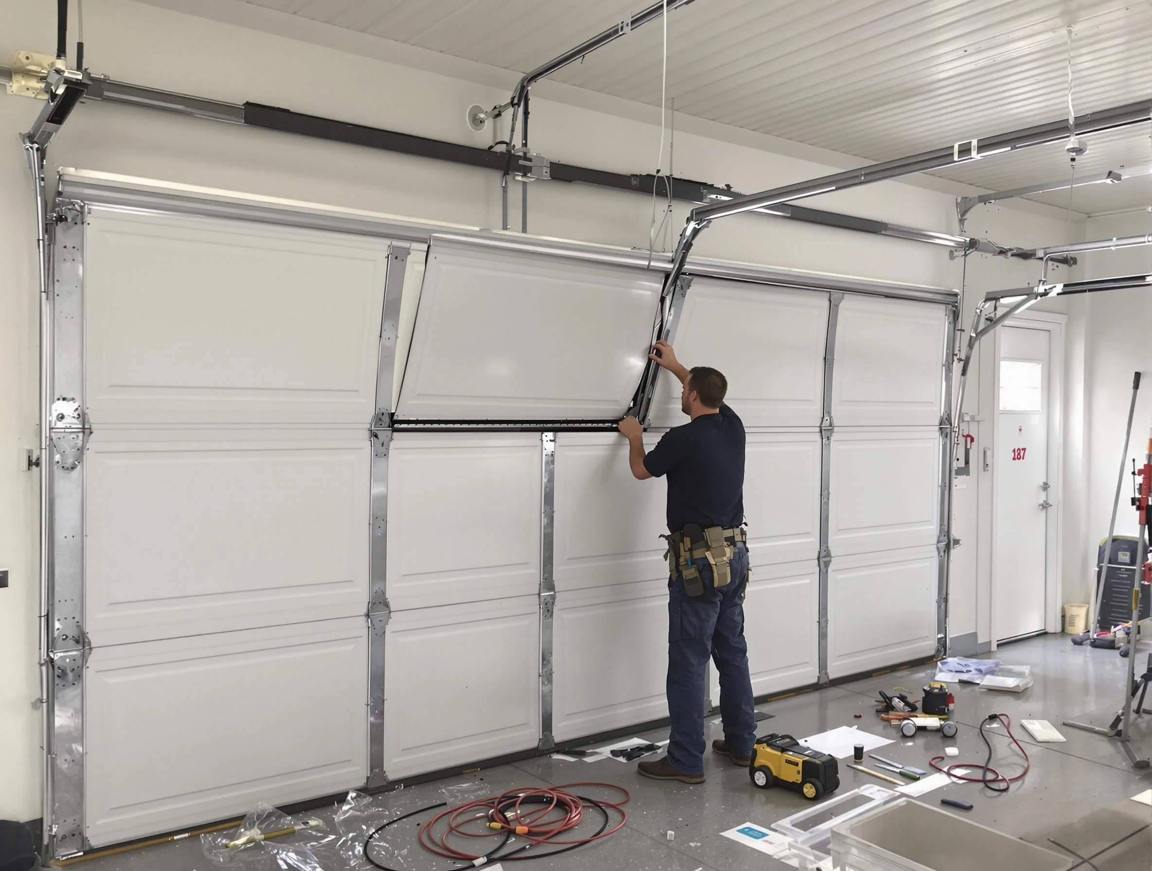 Garage Door Section Replacement in Stoughton