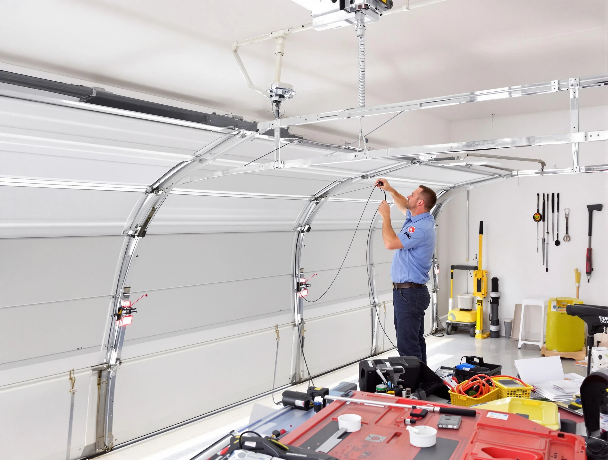 Garage door cable repair service by Stoughton Garage Door Repair in Stoughton
