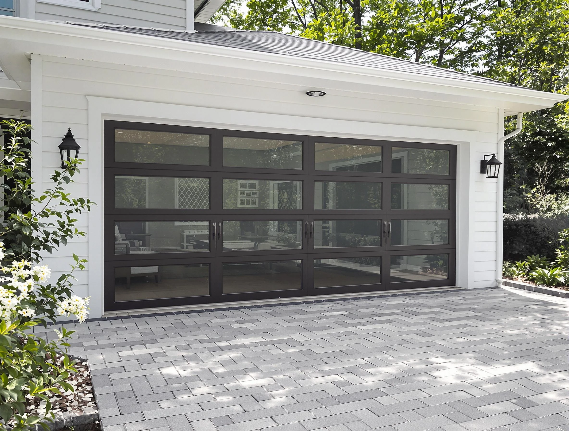Stoughton Garage Door Repair design specialist presenting custom garage door options to Stoughton homeowner