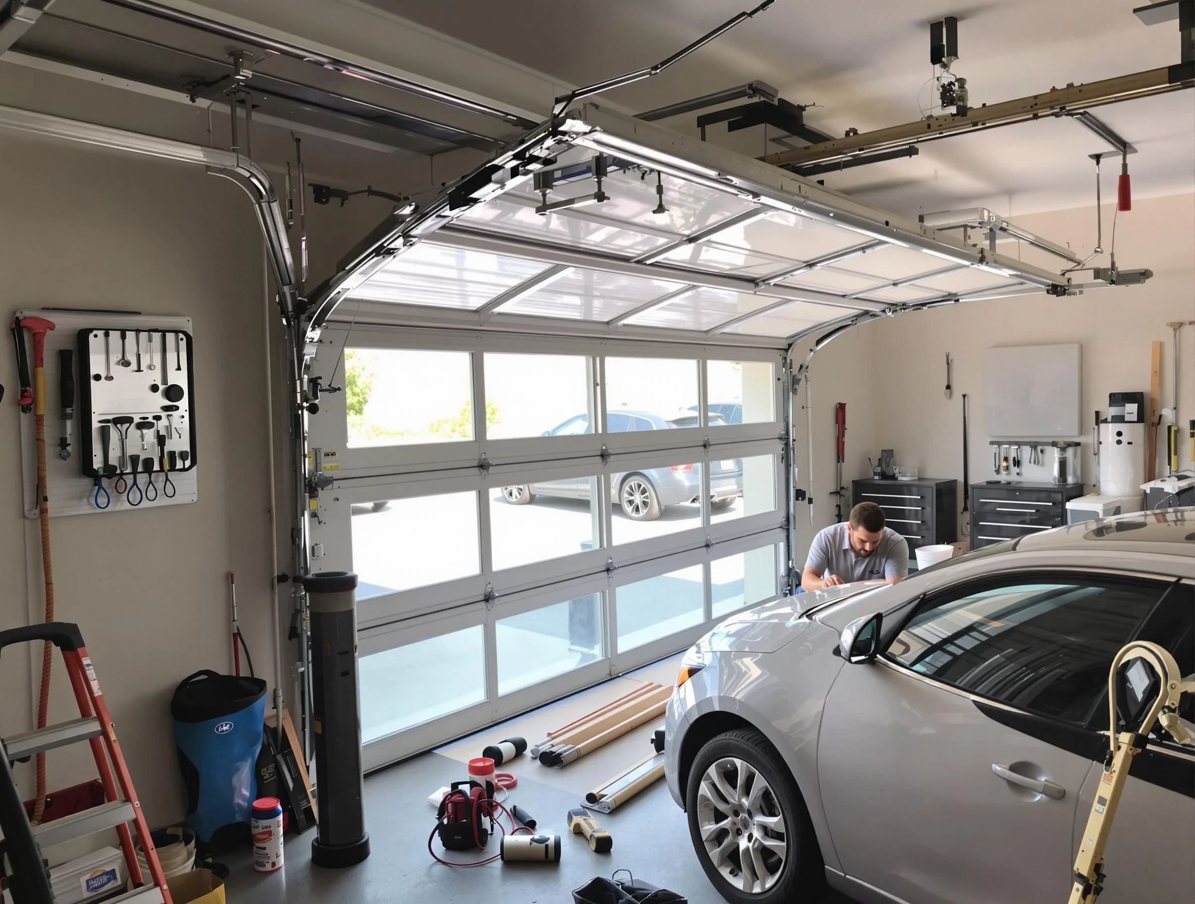 Garage door noise reduction service by Stoughton Garage Door Repair in Stoughton