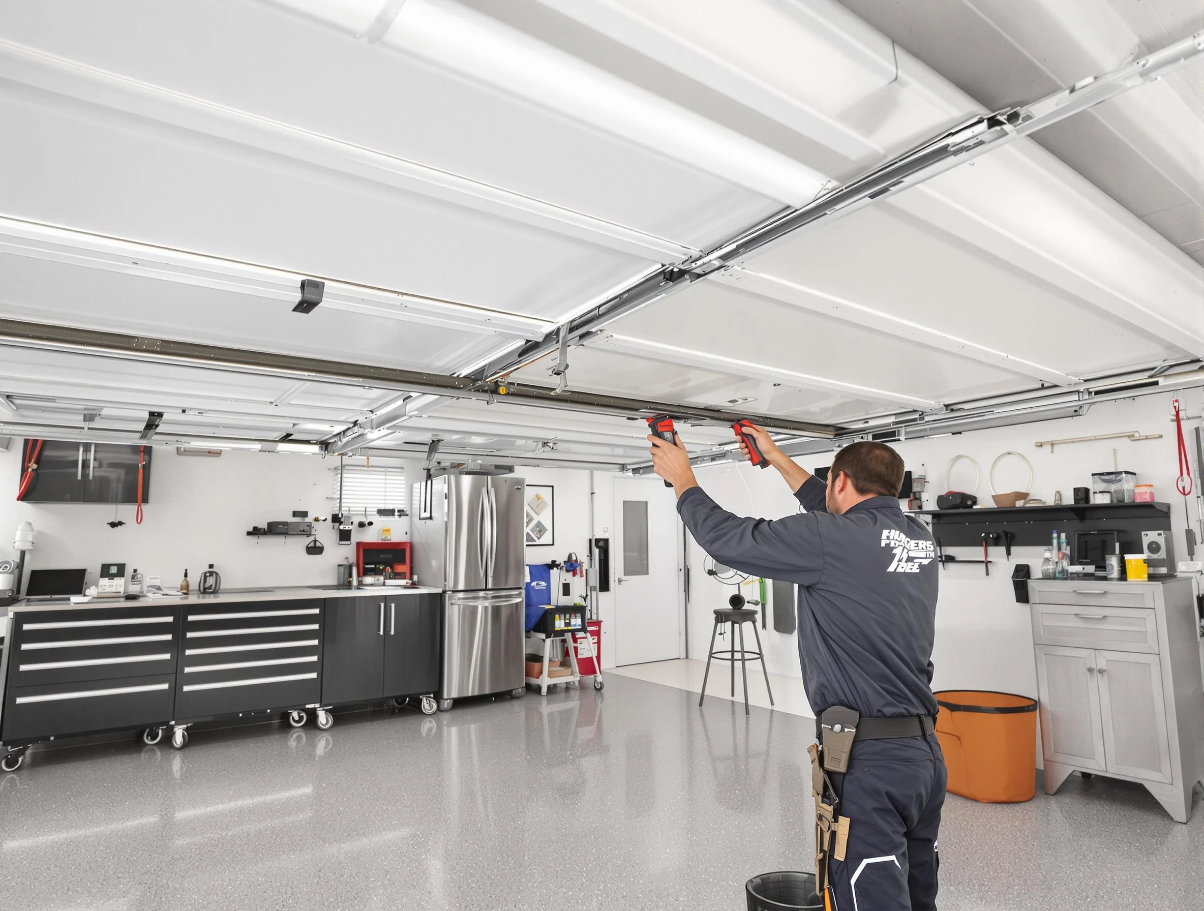 Overhead garage door repair service by Stoughton Garage Door Repair in Stoughton